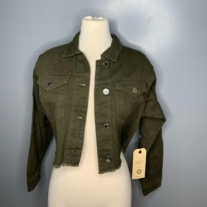 Olive jean jacket